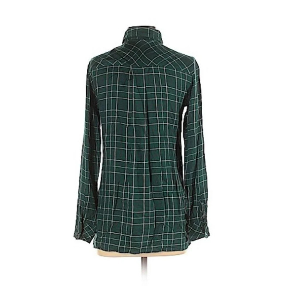 Michael Stars Plaid Boyfriend Button up Shirt Xsmall Womens Top - Picture 4 of 11